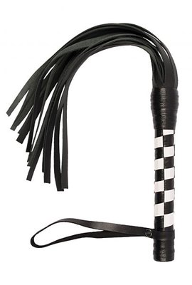 Флогер VIP Leather Flogger, B&W 280141 фото