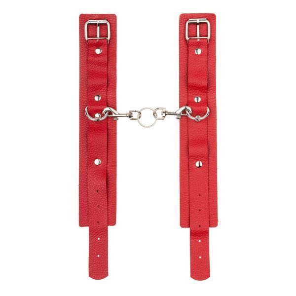 Окови Leather Standart Leg Cuffs, Red 281410 фото