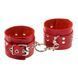 Наручники Leather Rastraints Hand Cuffs, Red 281407 фото 1