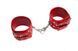 Окови Leather Double Fix Leg Cuffs, Red 280191 фото