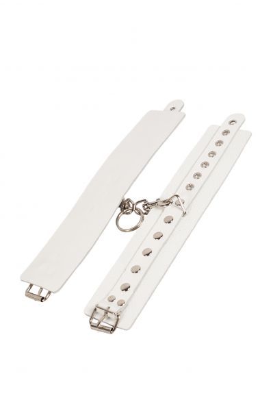 Наручники Leather Restraints Hand Cuffs, White 280159 фото