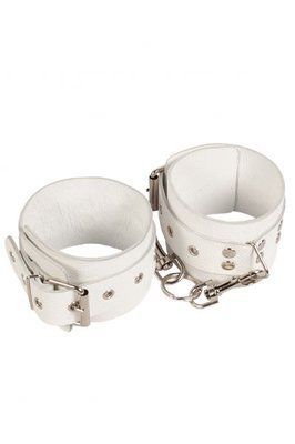 Окови Leather Restraints Leg Cuffs, White 280162 фото