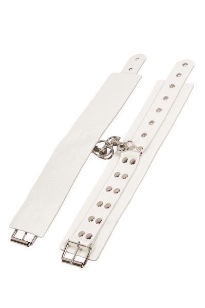 Окови Leather Restraints Leg Cuffs, White 280162 фото