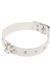 Leather Restraints Collar, White