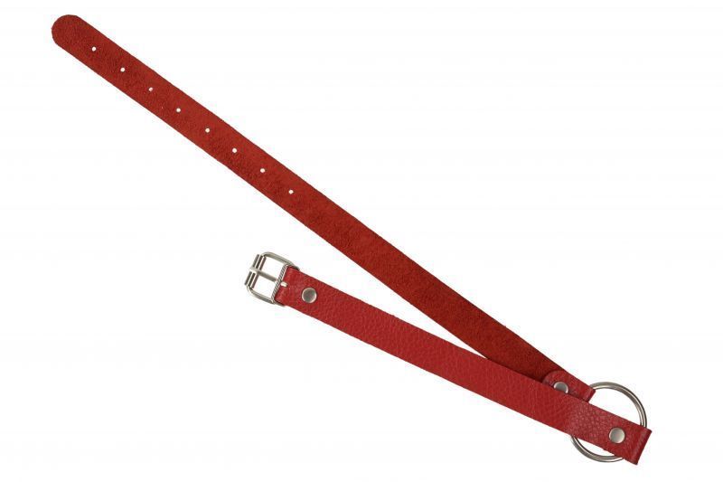 Кляп Leather O-Ring Gag, Red 281422 фото